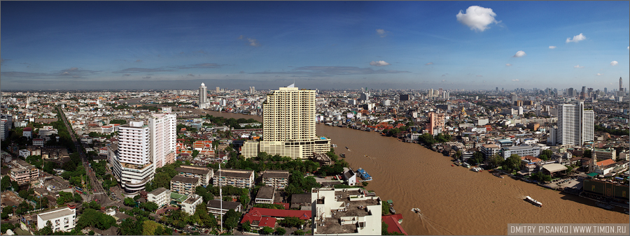 Дорога до Бангкока, часть шестая - Бангкок, Тайланд (2010) - Millennium Hilton Bangkok Hotel - Панорама с 32 этажа